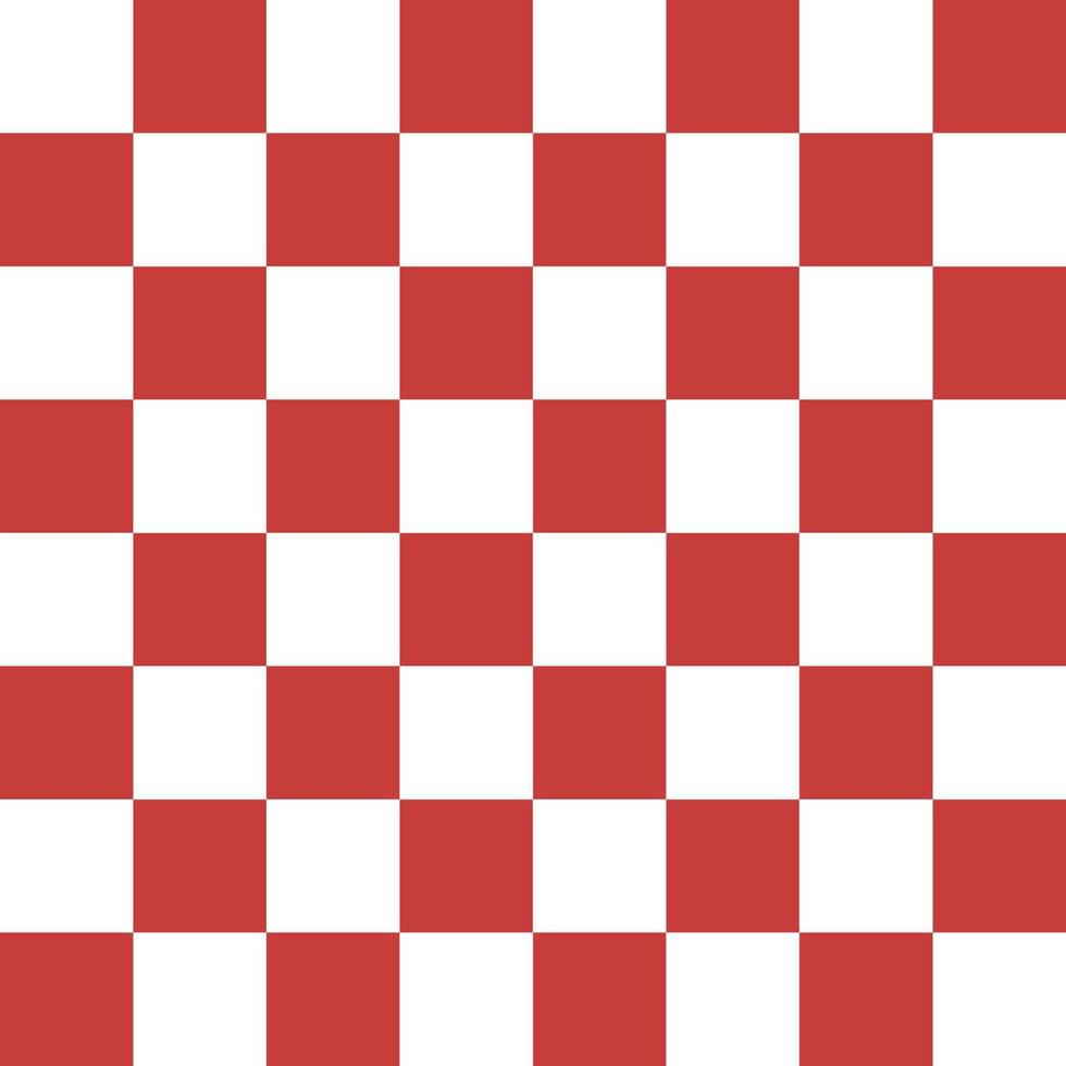 Seamless red and white square grid for background, chess grid vector