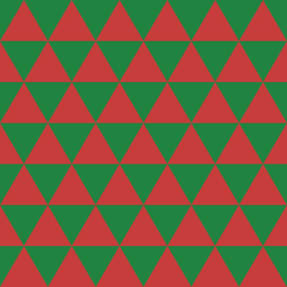 patrón sin costuras con triángulos. patrón de triángulo rojo y verde. árboles de navidad o variante escocesa vector
