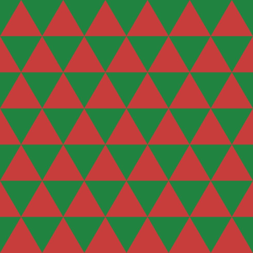 Seamless pattern with triangles. Red and green triangle pattern. Christmas trees or Scottish variant vector