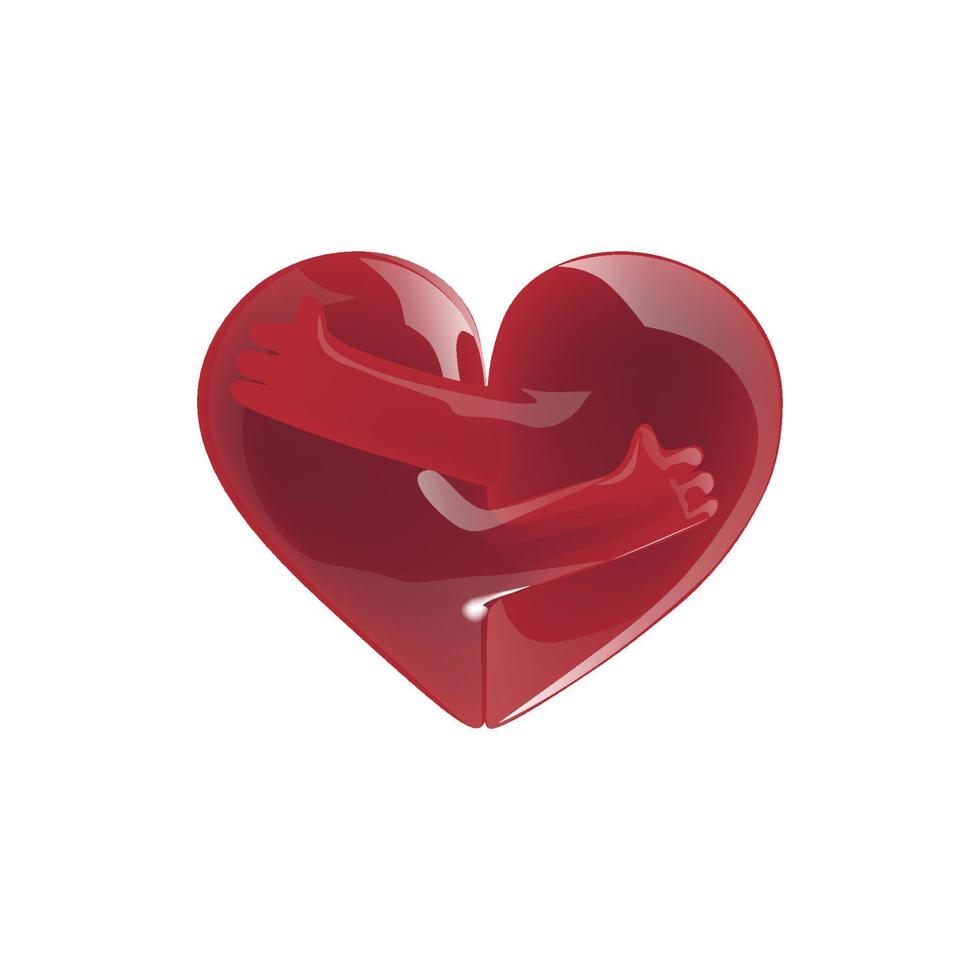 Hugs of the heart vector