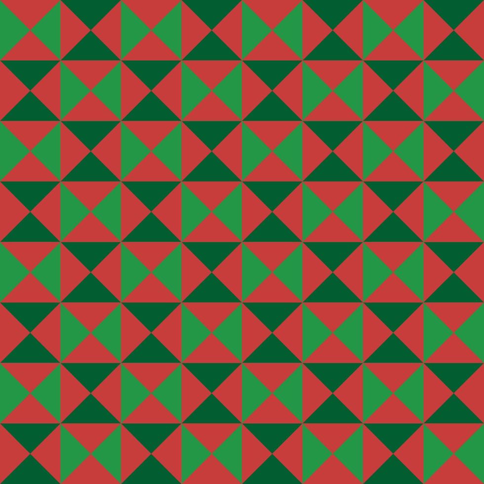 Seamless pattern with triangles. Red and green triangle pattern. Christmas trees or Scottish variant vector