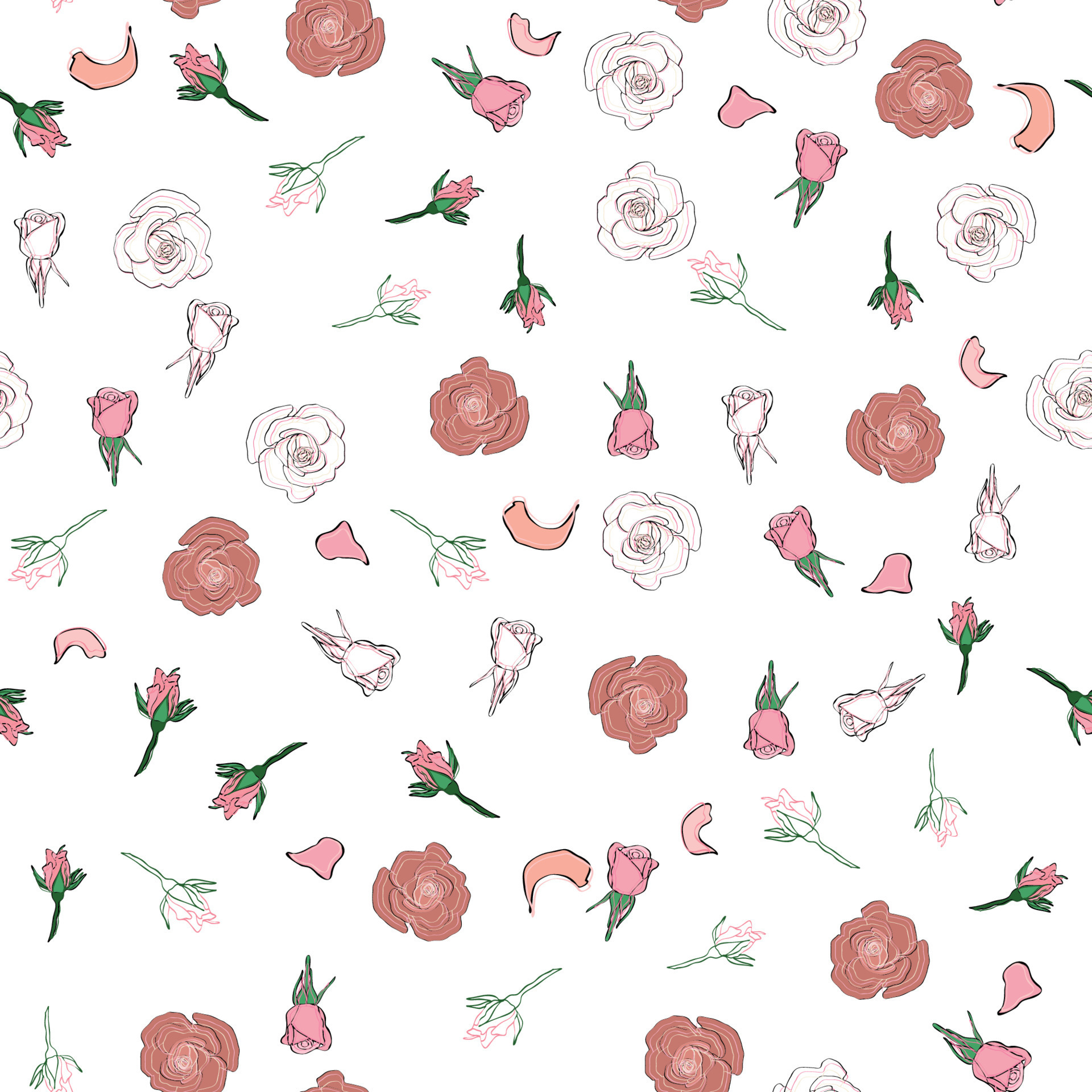 Rose Petals Seamless Backgrounds