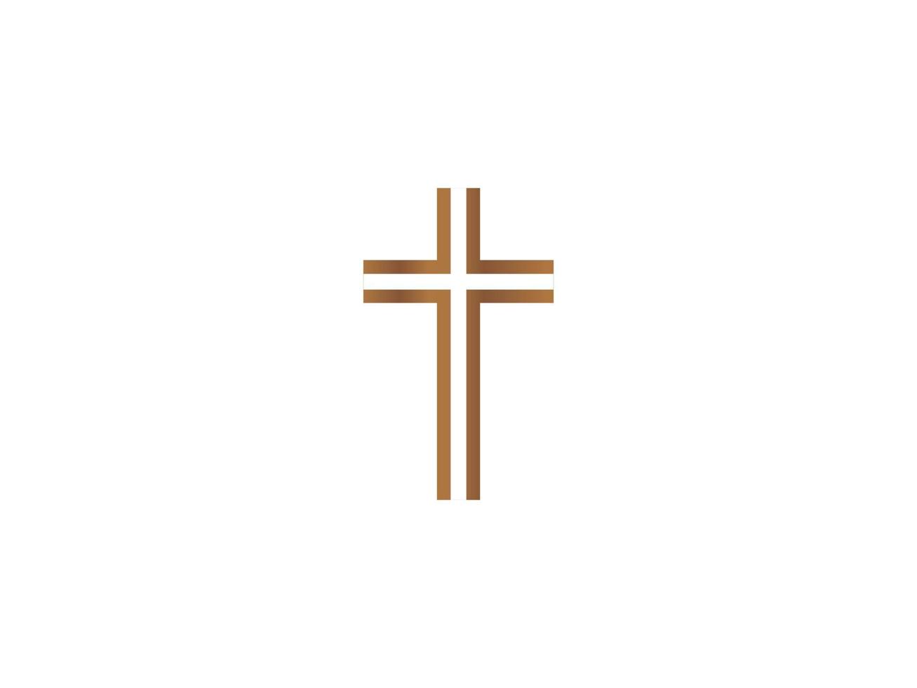 Christian cross icon vector illustration on white background