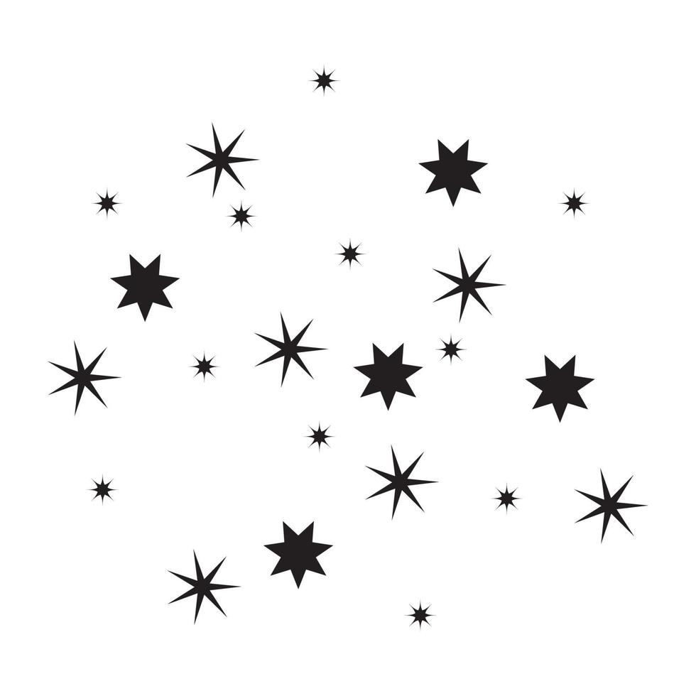 Star icon. Twinkling stars. Sparkles, shining burst. vector illustration on white background.