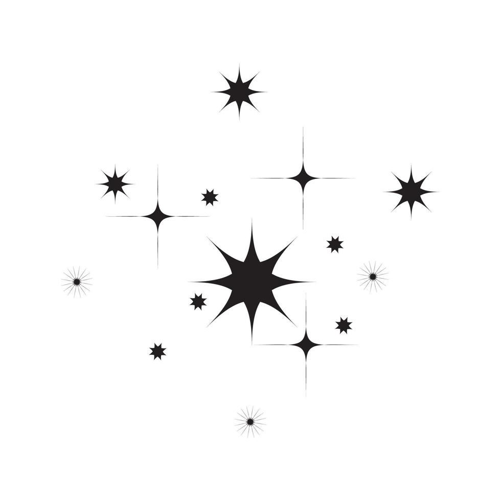 Star icon. Twinkling stars. Sparkles, shining burst. vector illustration on white background.