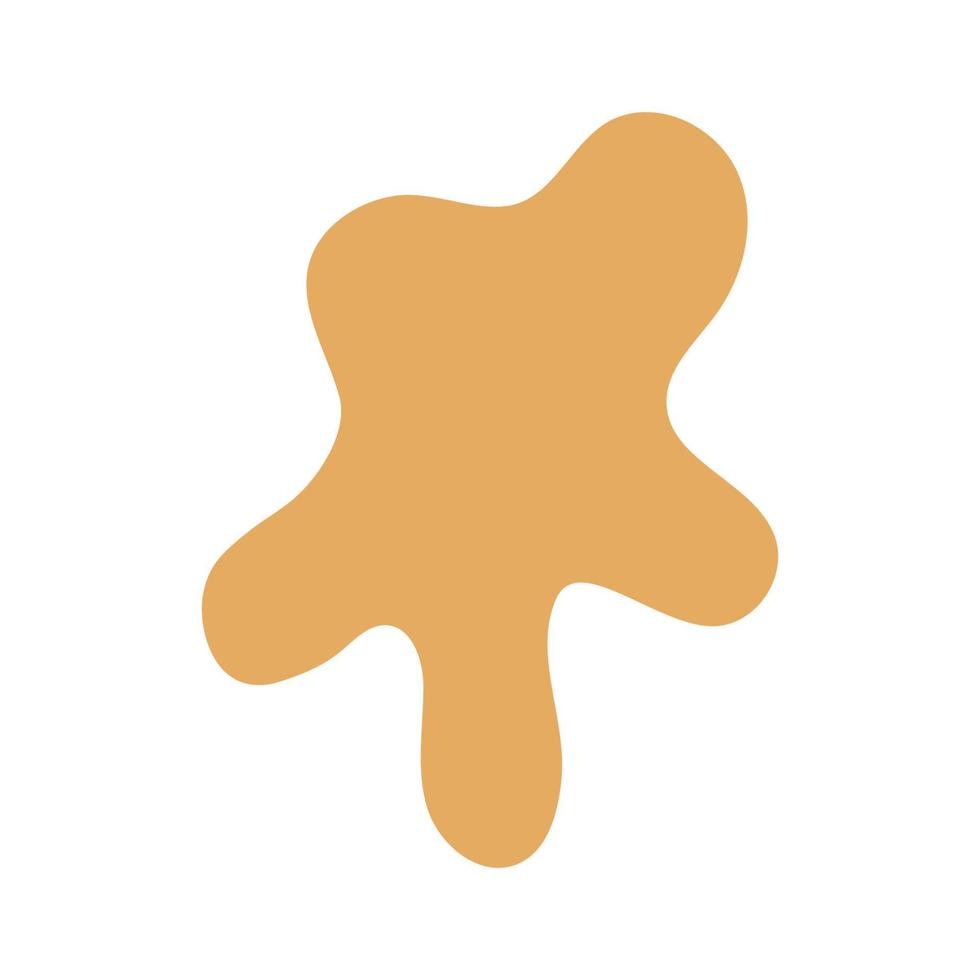 Orange blob isolated for decoration artistic vector illustration.