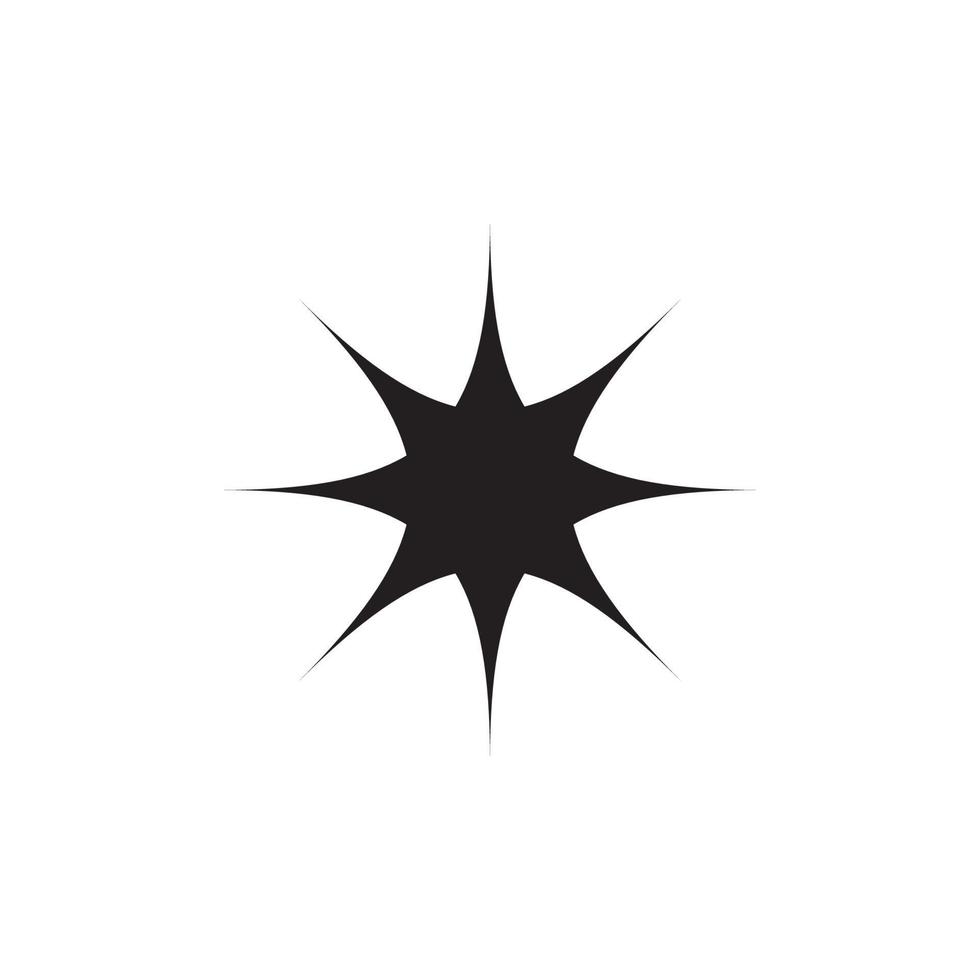 icono de estrella estrellas centelleantes. destellos, explosión brillante. Ilustración vectorial sobre fondo blanco. vector