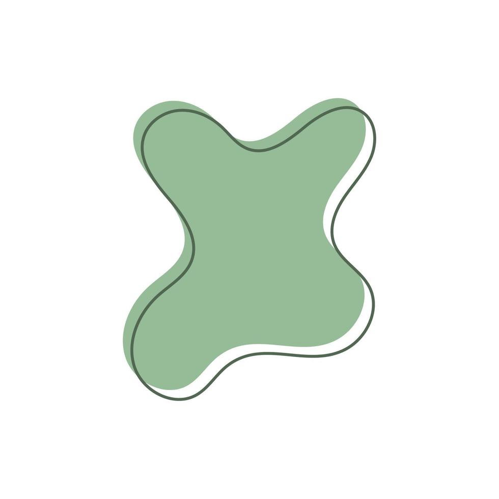 Green blob isolated for decoration artistic vector illustration.