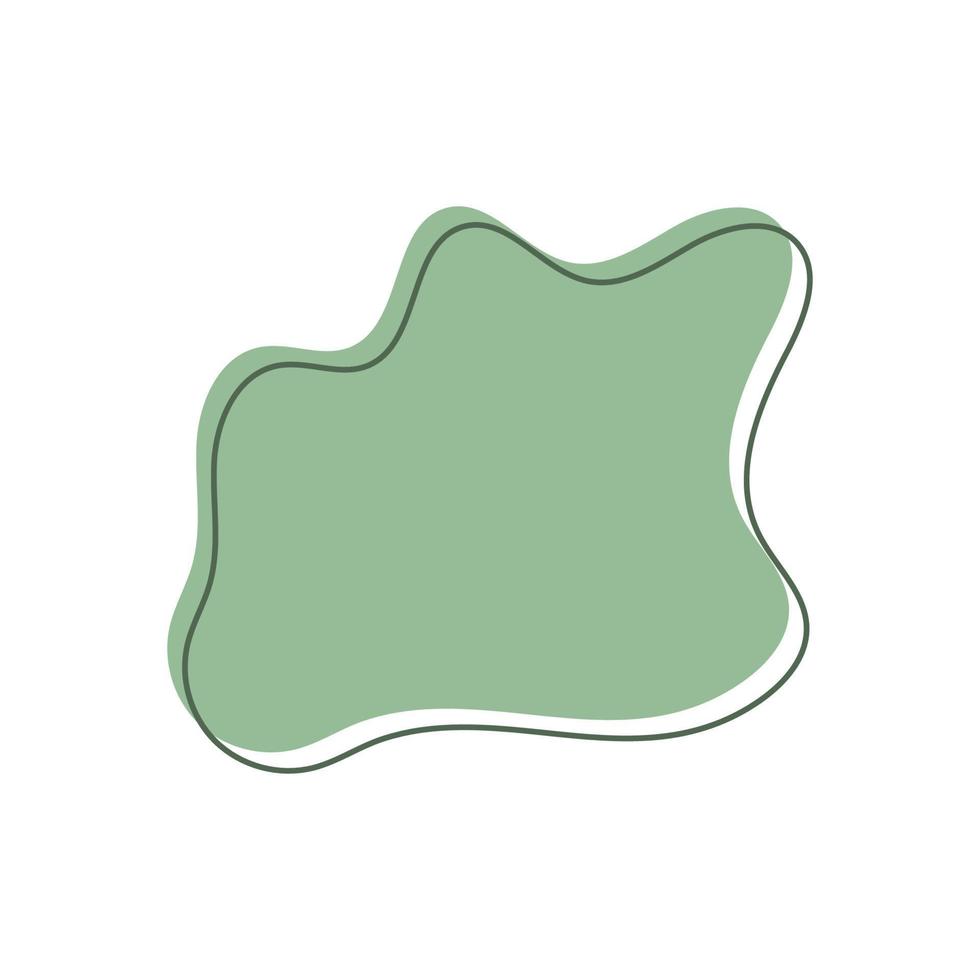 blob verde aislado para decoración ilustración vectorial artística. vector