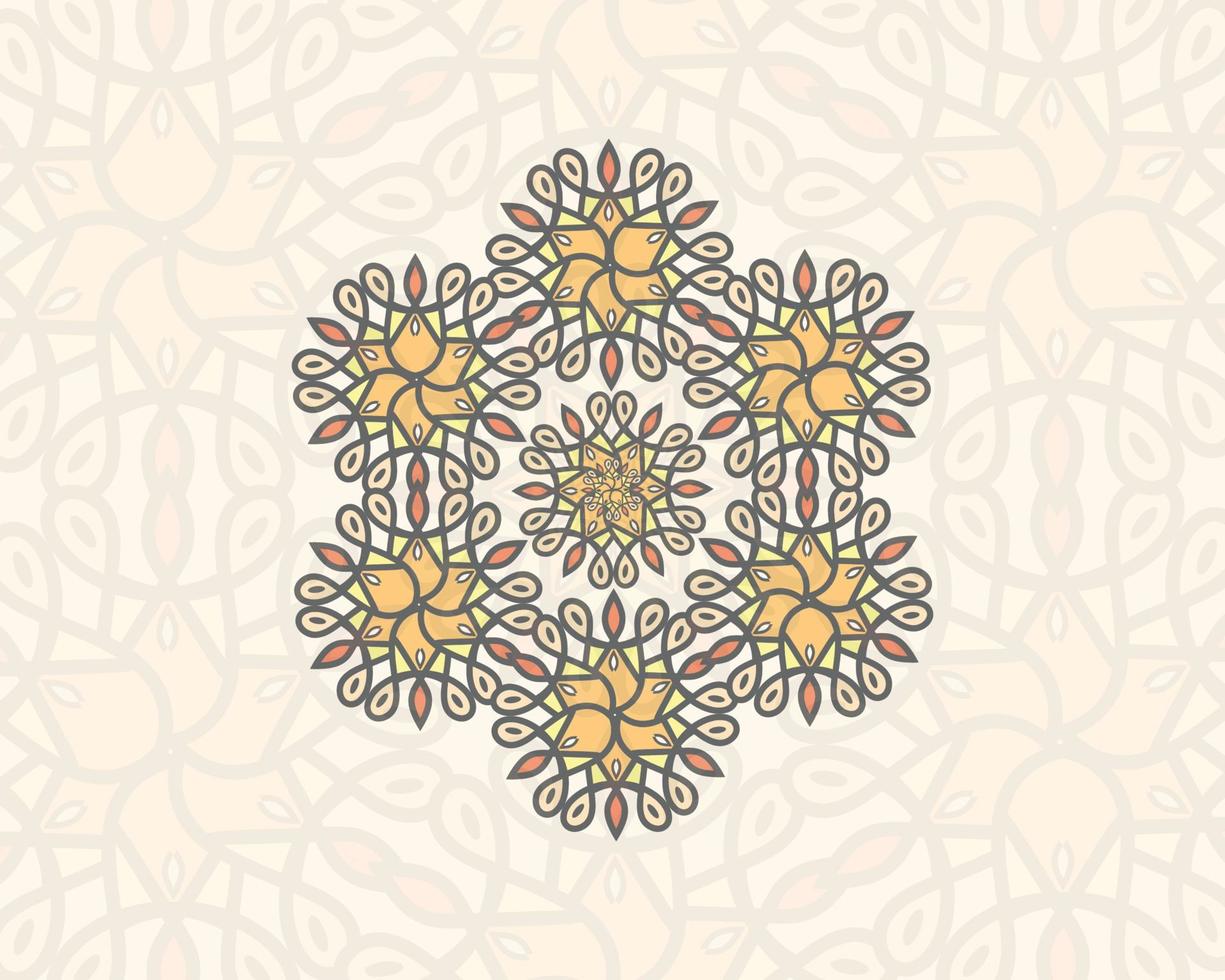 mándala de colores. ilustración vectorial islam, árabe, indio, turco, pakistán, chino, vector
