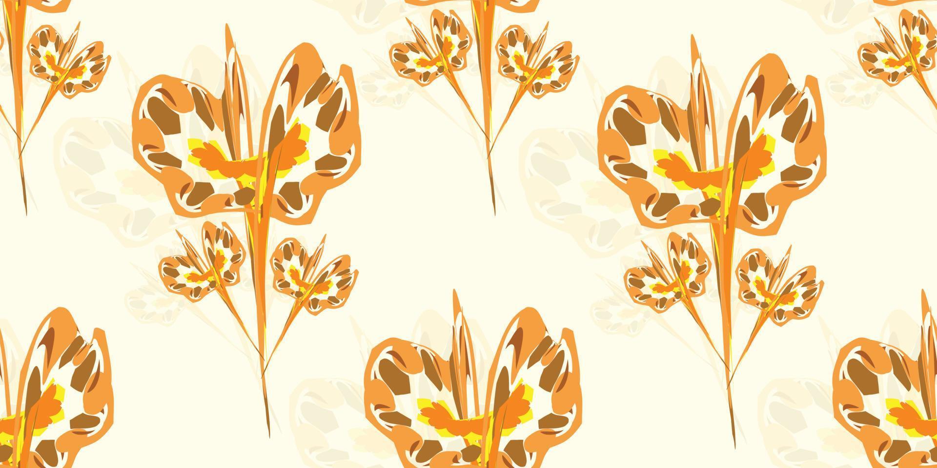 Modern abstract flower, leaf, seamless pattern. designed with creative ideas vector