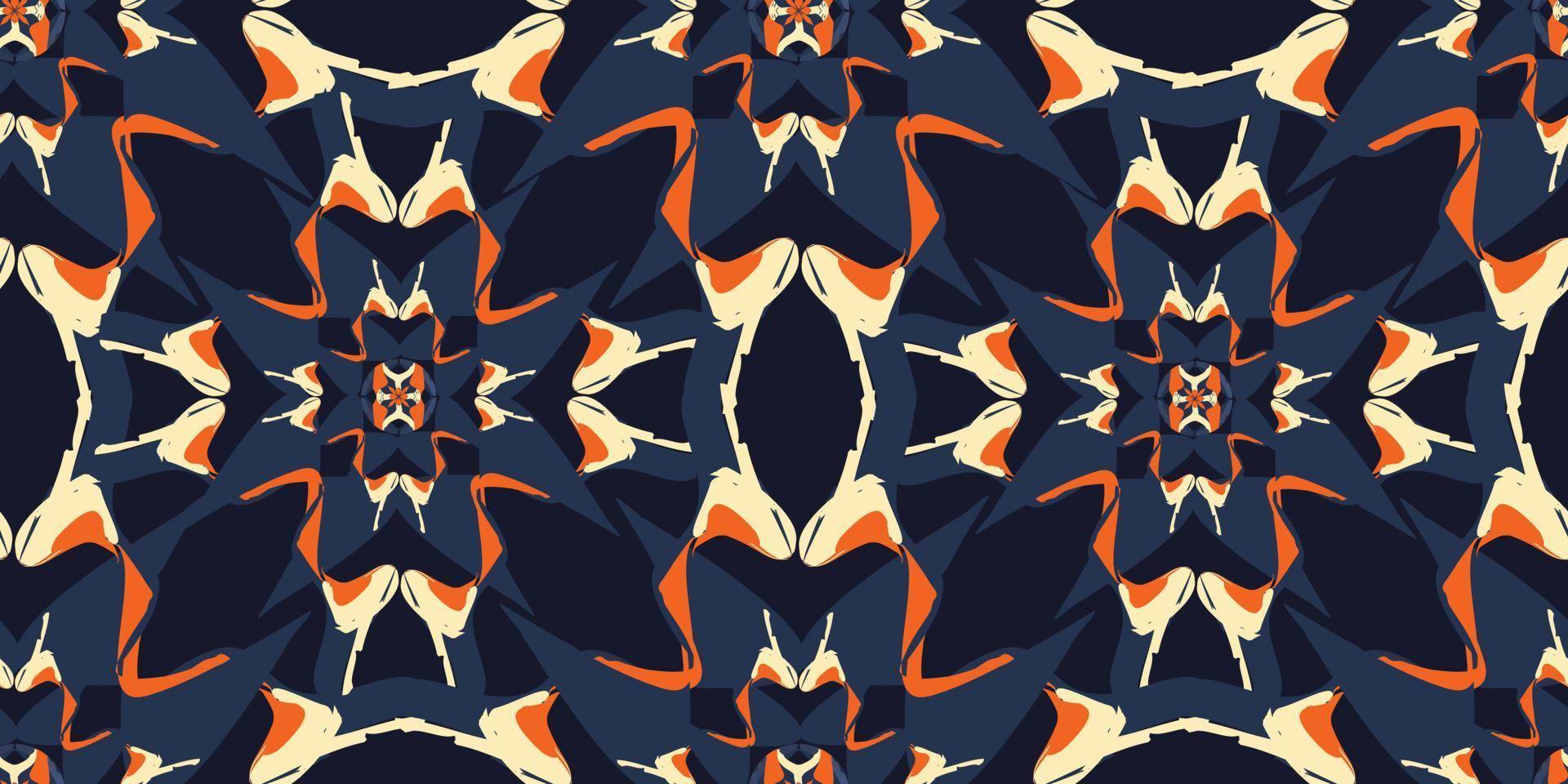 Modern abstract flower, leaf, seamless pattern. designed with creative ideas vector