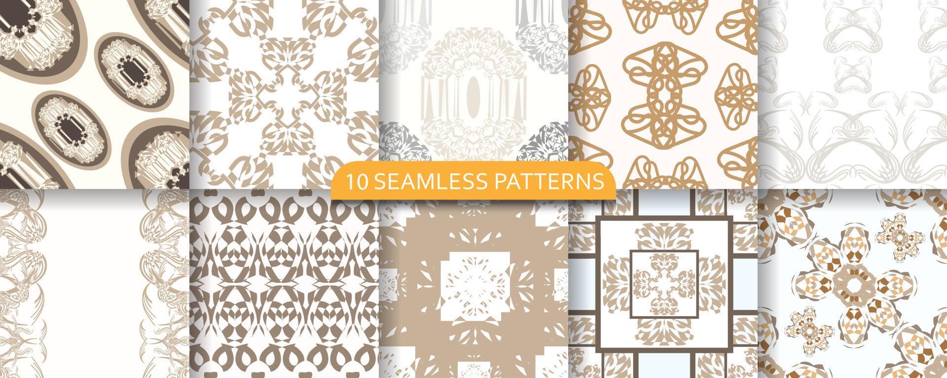 Set of seamless pattern. abstract shapes. packaging, wallpaper, design for textiles, vector