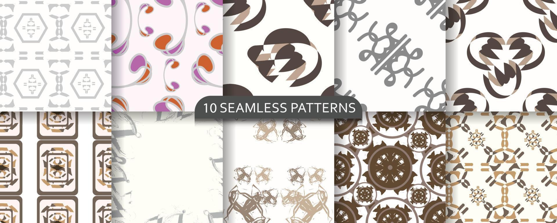 Set of seamless pattern. abstract shapes. packaging, wallpaper, design for textiles, vector