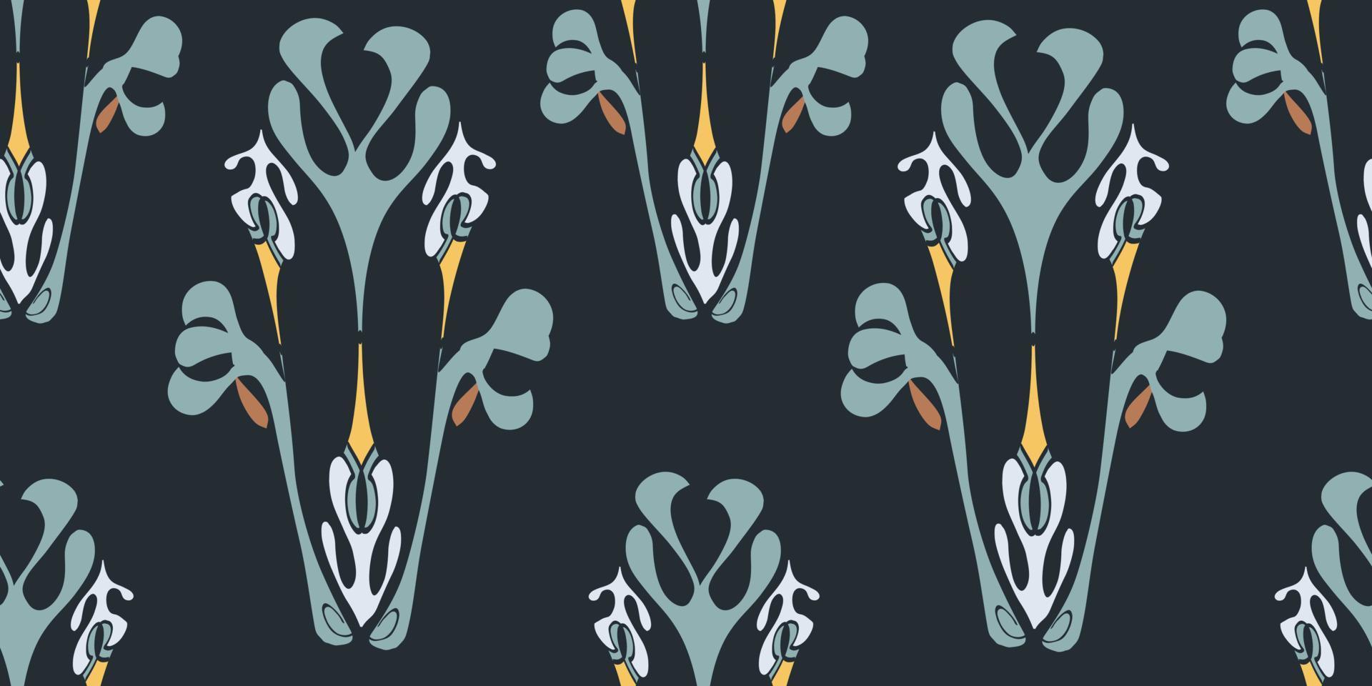 Modern abstract flower, leaf, seamless pattern. designed with creative ideas vector