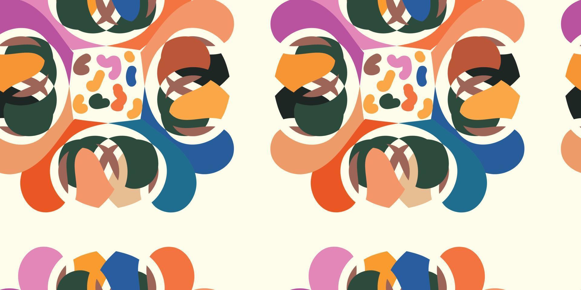 Modern abstract flower, leaf, seamless pattern. designed with creative ideas vector