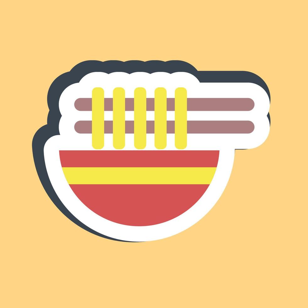 Sticker noodles. Chinese New Year celebration elements. Good for prints, posters, logo, party decoration, greeting card, etc. vector