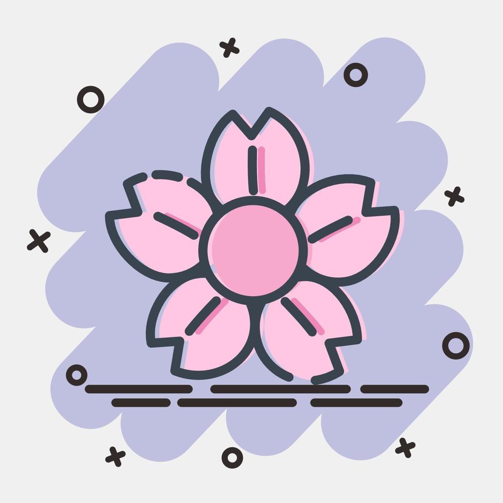 Icon chinese blossom. Chinese New Year celebration elements. Icons in comic style. Good for prints, posters, logo, party decoration, greeting card, etc. vector