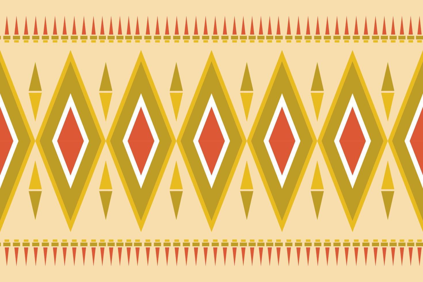 patrón de tejido étnico estilo geométrico. sarong azteca étnico oriental patrón tradicional blanco crema marrón fondo. resumen, vector, ilustración. uso para textura, ropa, envoltura, decoración, alfombra. vector