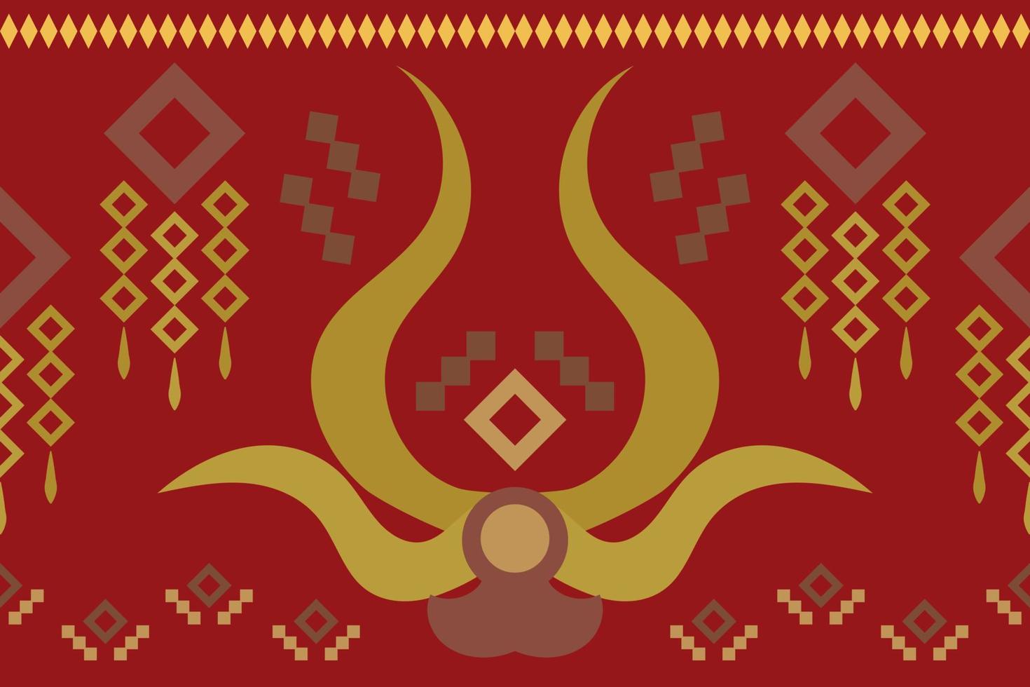 patrón de tejido étnico estilo geométrico. sarong azteca étnico oriental patrón tradicional fondo rojo carmesí. resumen, vector, ilustración. uso para textura, ropa, envoltura, decoración, alfombra. vector