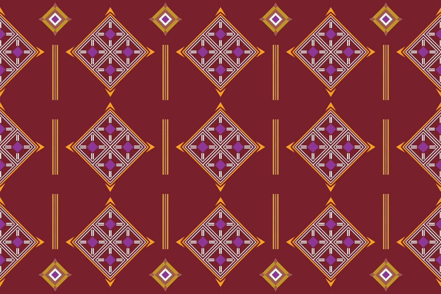 Ethnic fabric pattern geometric style. Sarong Aztec Ethnic oriental pattern traditional Crimson red background. Abstract,vector,illustration. use for texture,clothing,wrapping,decoration,carpet. vector