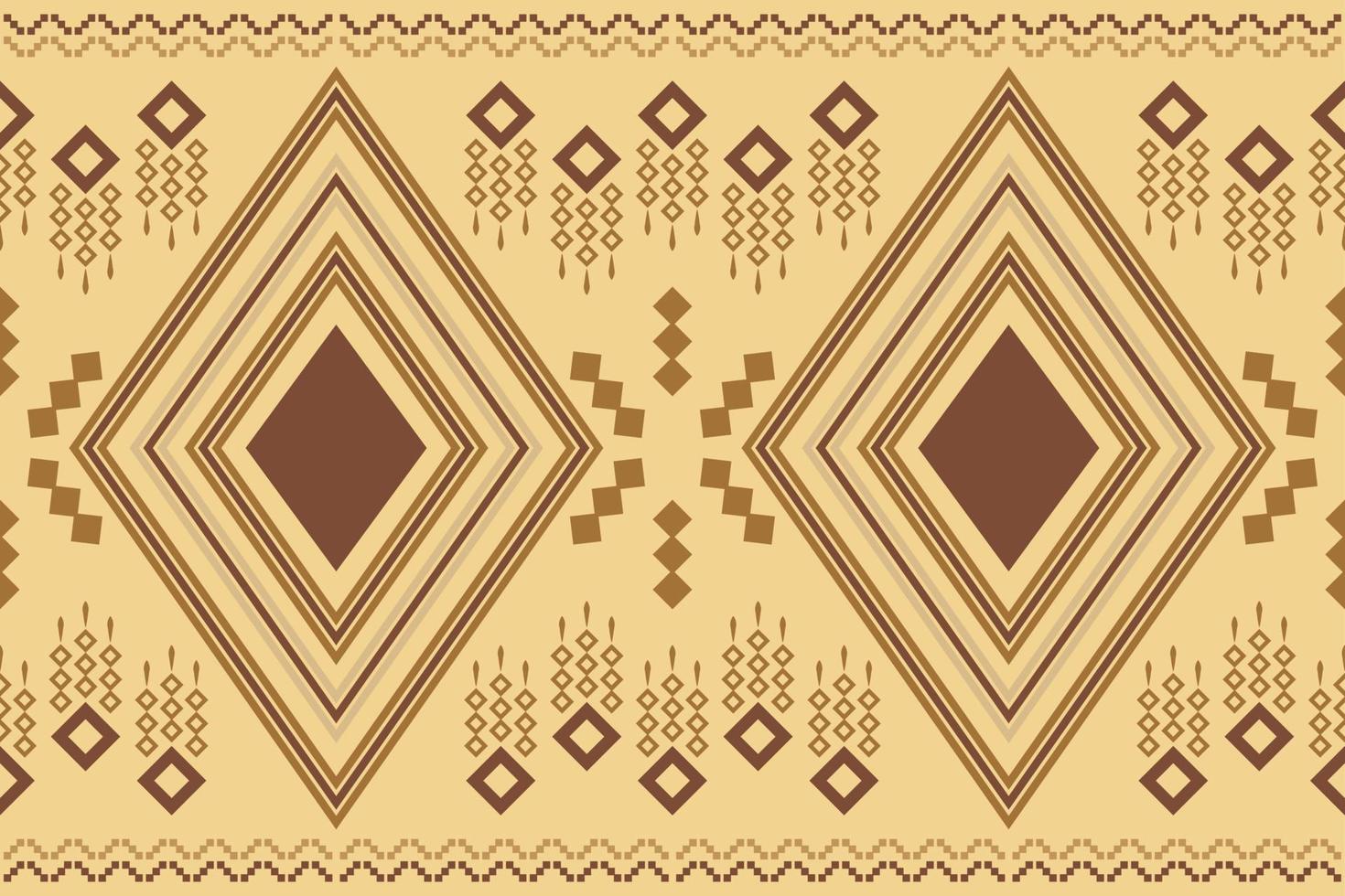 patrón de tejido étnico estilo geométrico. sarong azteca étnico oriental patrón tradicional blanco crema marrón fondo. resumen, vector, ilustración. uso para textura, ropa, envoltura, decoración, alfombra. vector