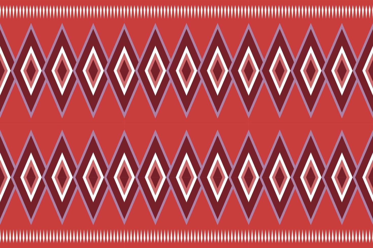 Ethnic fabric pattern geometric style. Sarong Aztec Ethnic oriental pattern traditional Crimson red background. Abstract,vector,illustration. use for texture,clothing,wrapping,decoration,carpet. vector