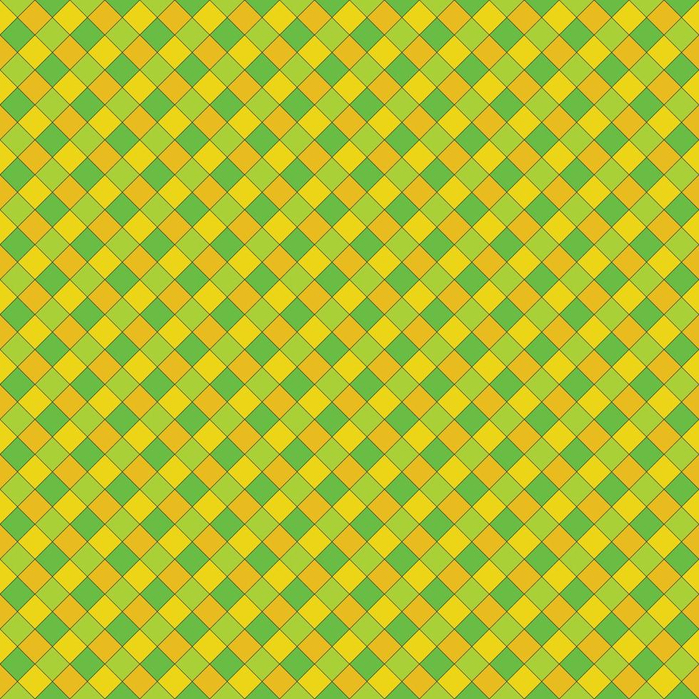 Cute pattern geometric style. square table pattern lemon soda green yellow background. Abstract,vector,illustration.for texture,clothing,wrapping,decoration,carpet,wallpaper. vector