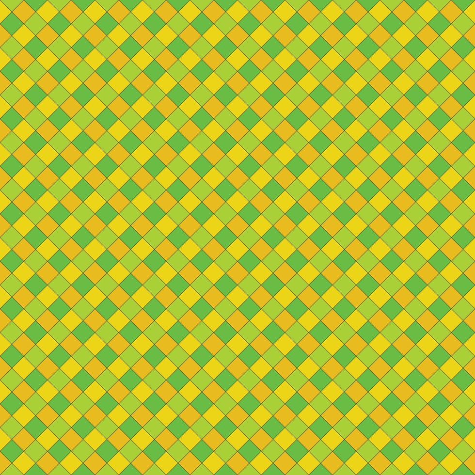 Cute pattern geometric style. square table pattern lemon soda green yellow background. Abstract,vector,illustration.for texture,clothing,wrapping,decoration,carpet,wallpaper. vector