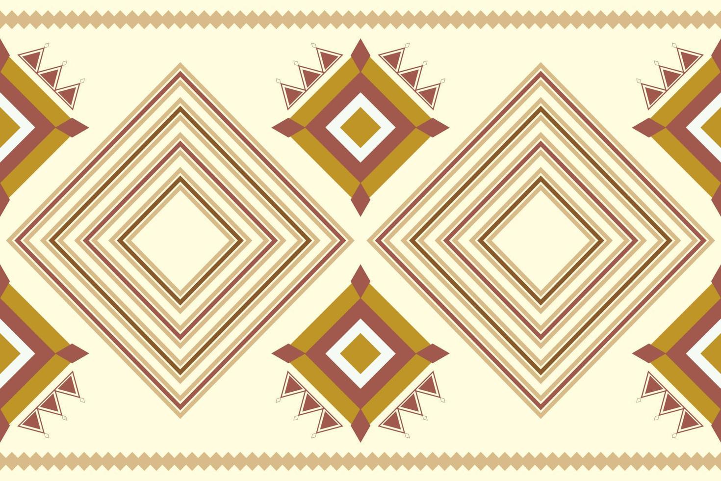 patrón de tejido étnico estilo geométrico. sarong azteca étnico oriental patrón tradicional blanco crema marrón fondo. resumen, vector, ilustración. uso para textura, ropa, envoltura, decoración, alfombra. vector