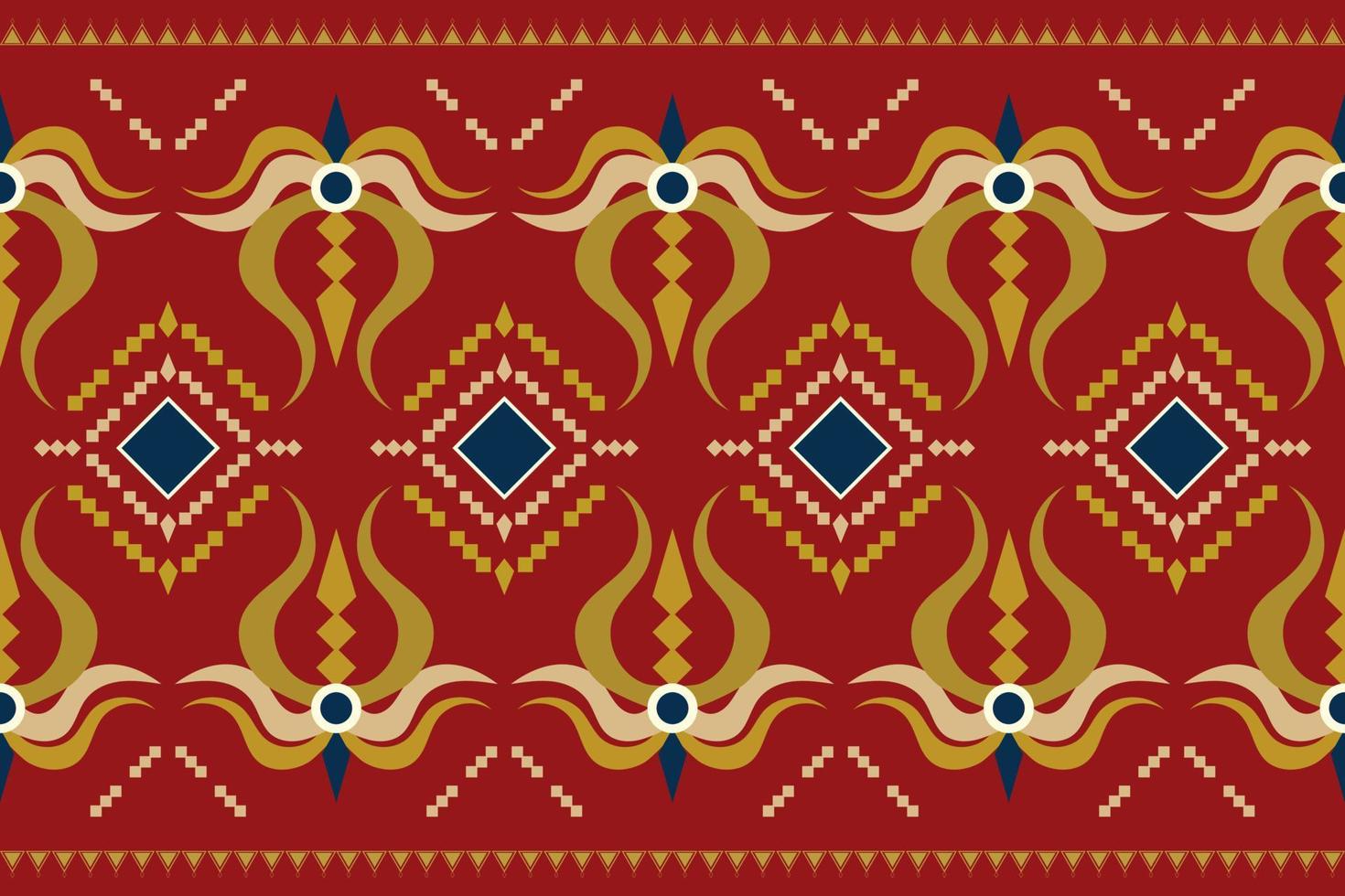 patrón de tejido étnico estilo geométrico. sarong azteca étnico oriental patrón tradicional fondo rojo carmesí. resumen, vector, ilustración. uso para textura, ropa, envoltura, decoración, alfombra. vector