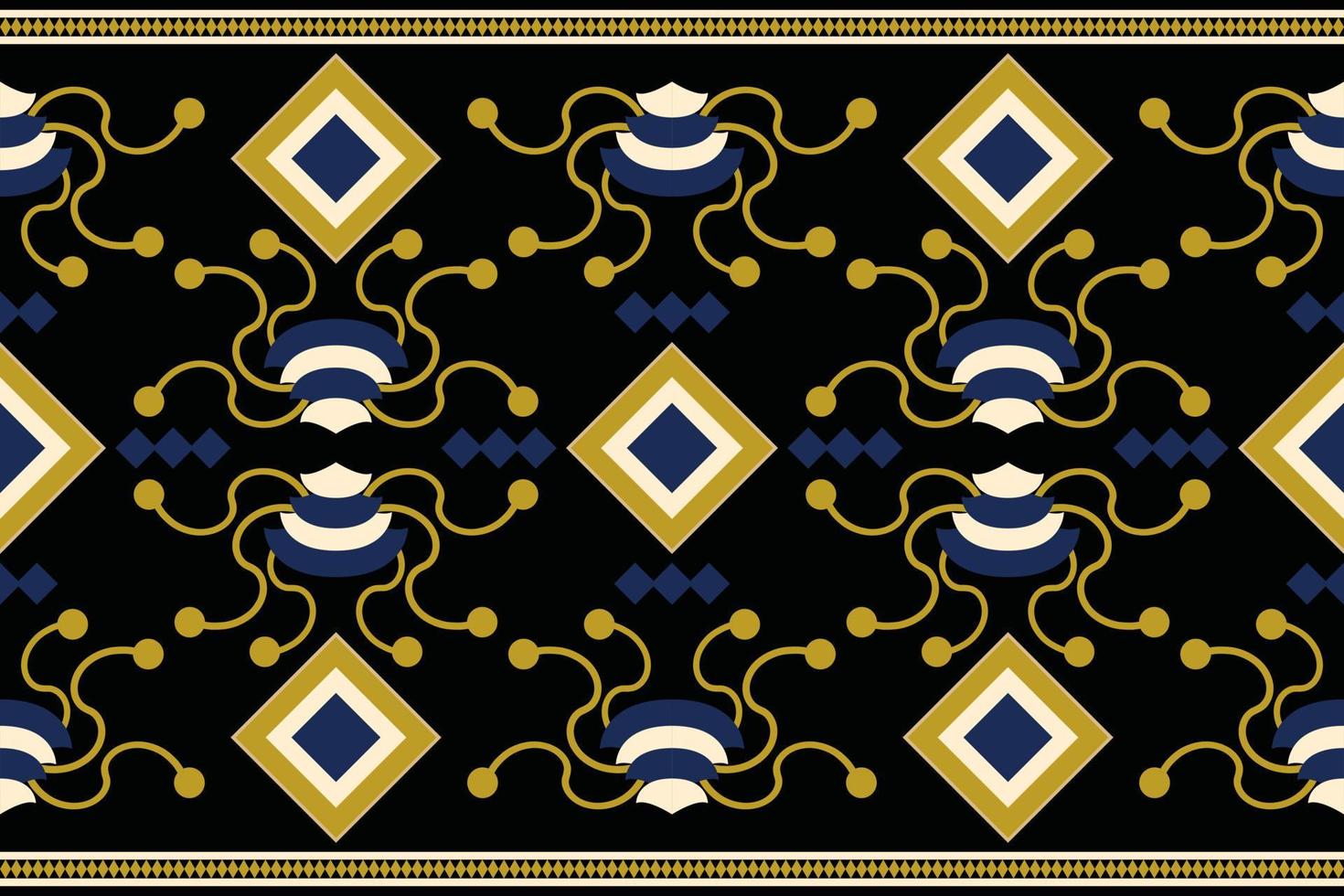 patrón de tejido étnico estilo geométrico. sarong azteca étnico oriental patrón tradicional fondo negro oscuro. resumen, vector, ilustración. uso para textura, ropa, envoltura, decoración, alfombra. vector