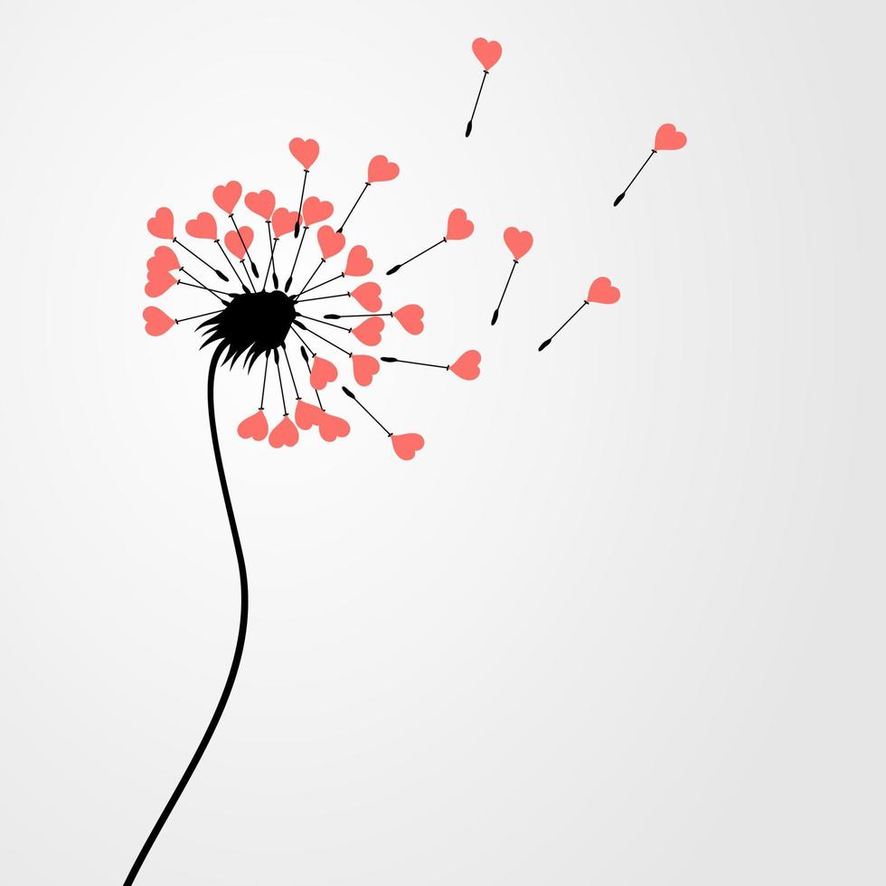 From a dandelion seeds depart. A vector illustration