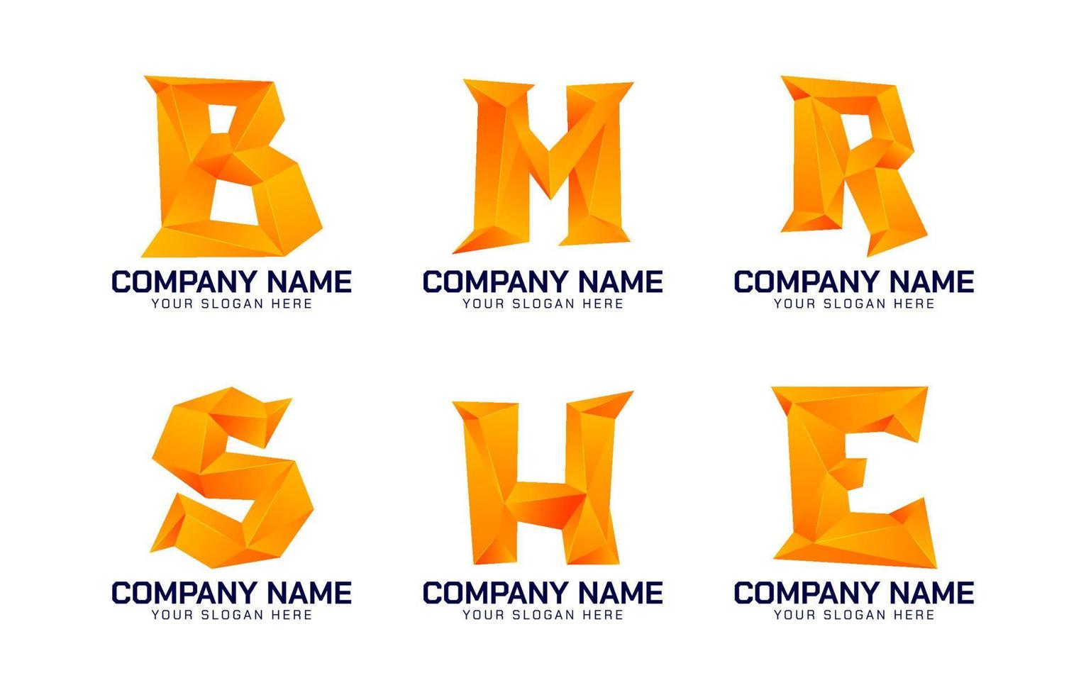 3D Alphabet Logo Collection vector