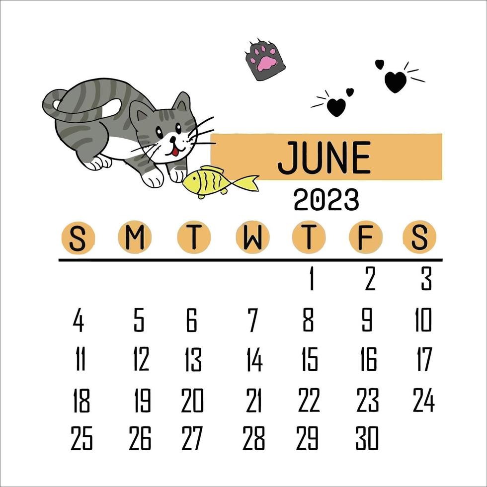 calender 2023 coloring page vector