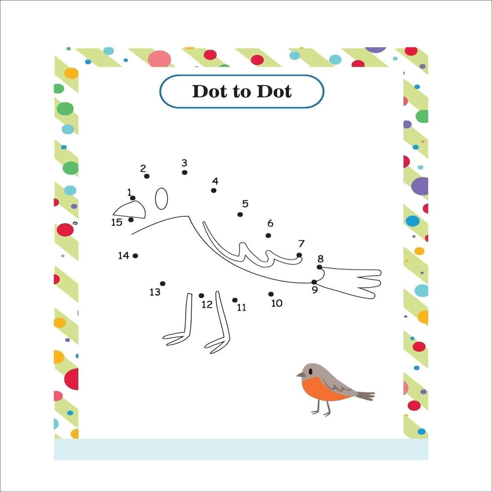dot to dot coloring page vector