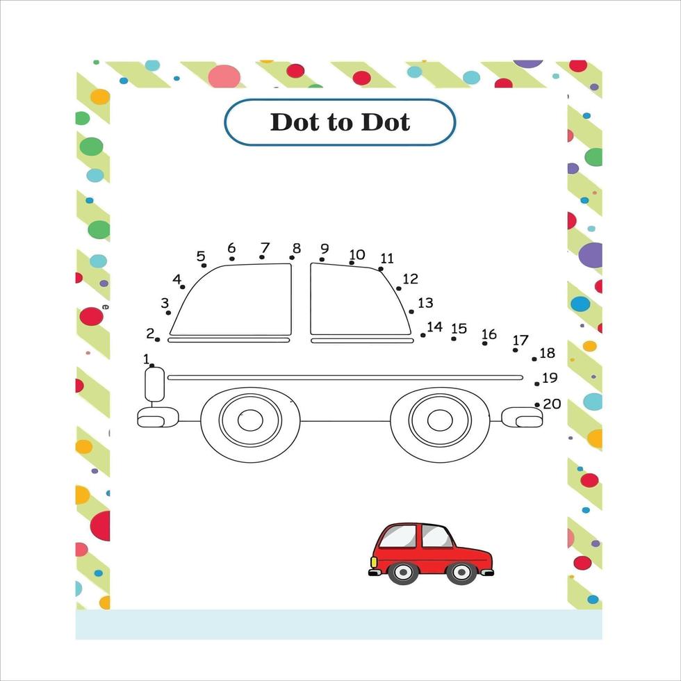 dot to dot coloring page vector