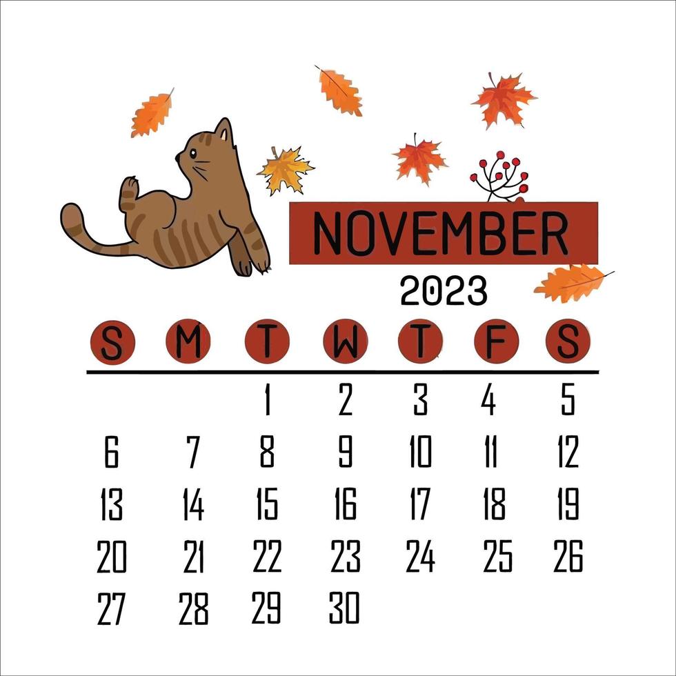calender 2023 coloring page vector