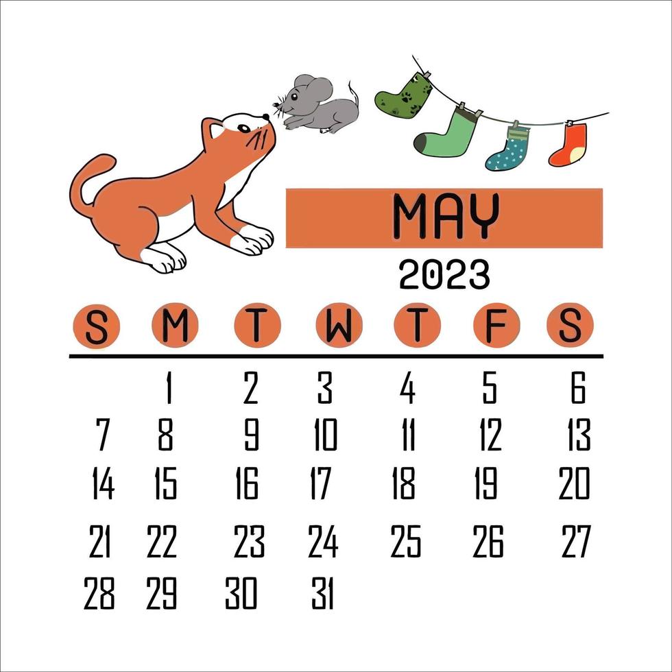 calender 2023 coloring page vector