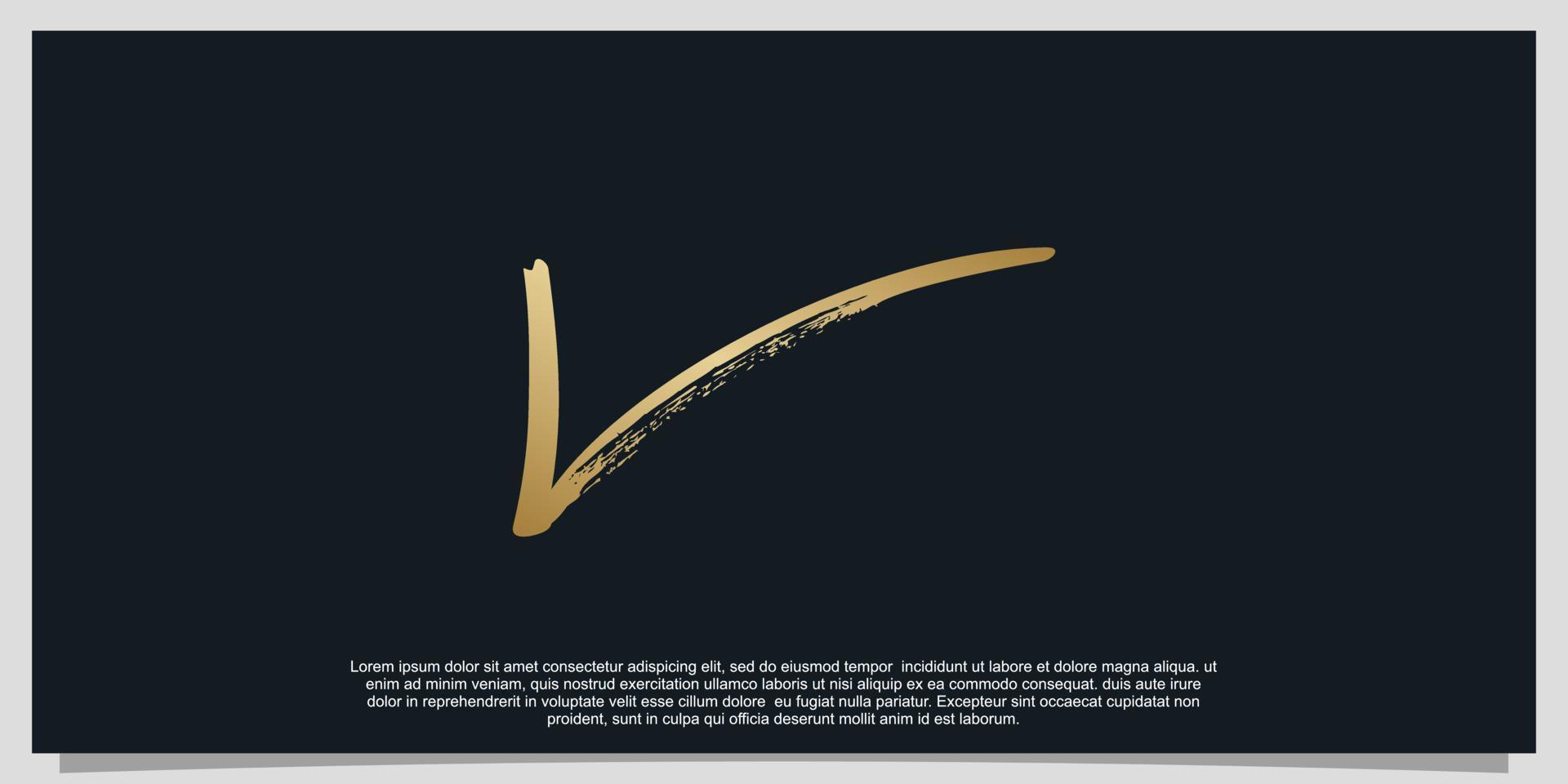 Letter V logo design gradient luxury design illustration Premium Vector