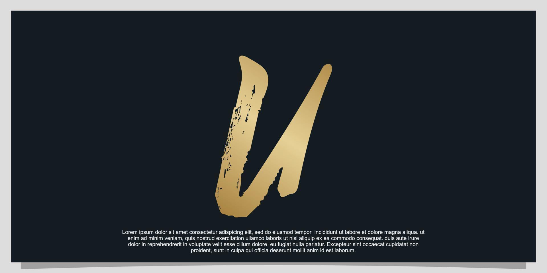 Letter U logo design gradient luxury design illustration Premium Vector