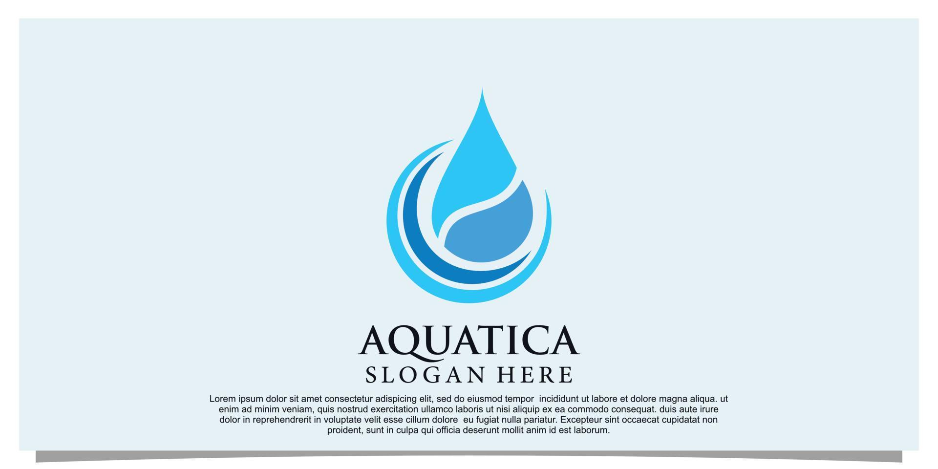 diseño de logotipo de agua con efecto de salpicadura concepto simple vector premium parte 2