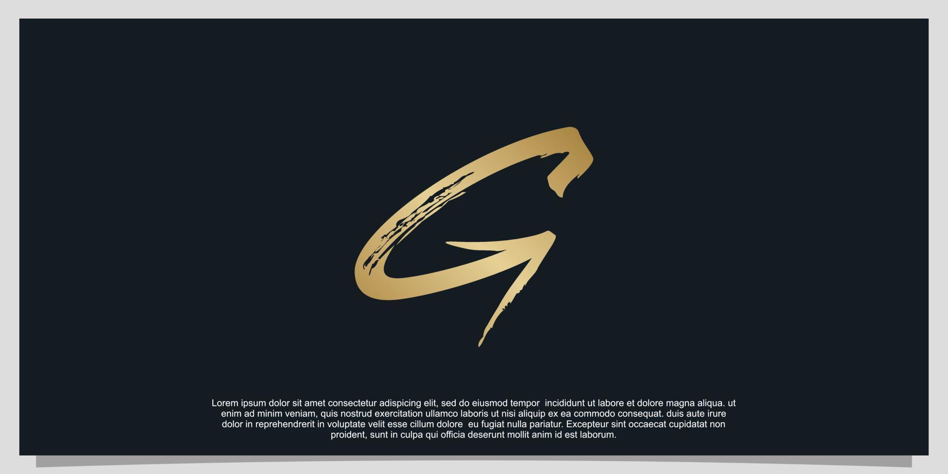 Letter G logo design gradient luxury design illustration Premium Vector