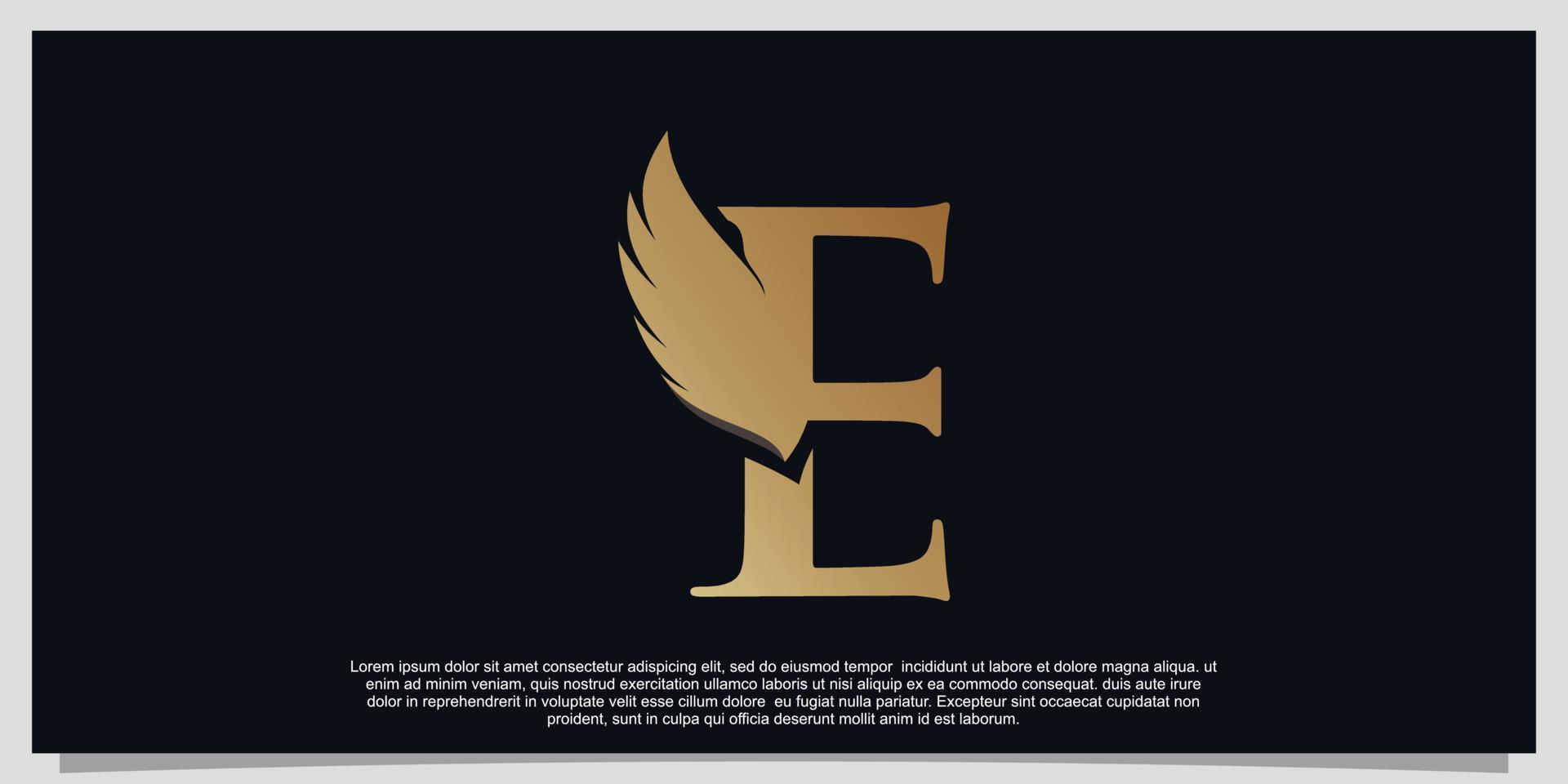 Creative initial letter E logo design with simple concept Premium Vector Part 1