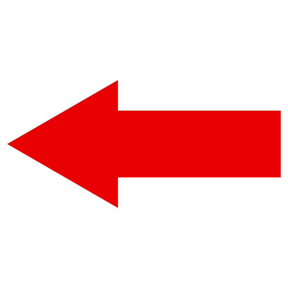 flecha direccional roja sobre fondo transparente png