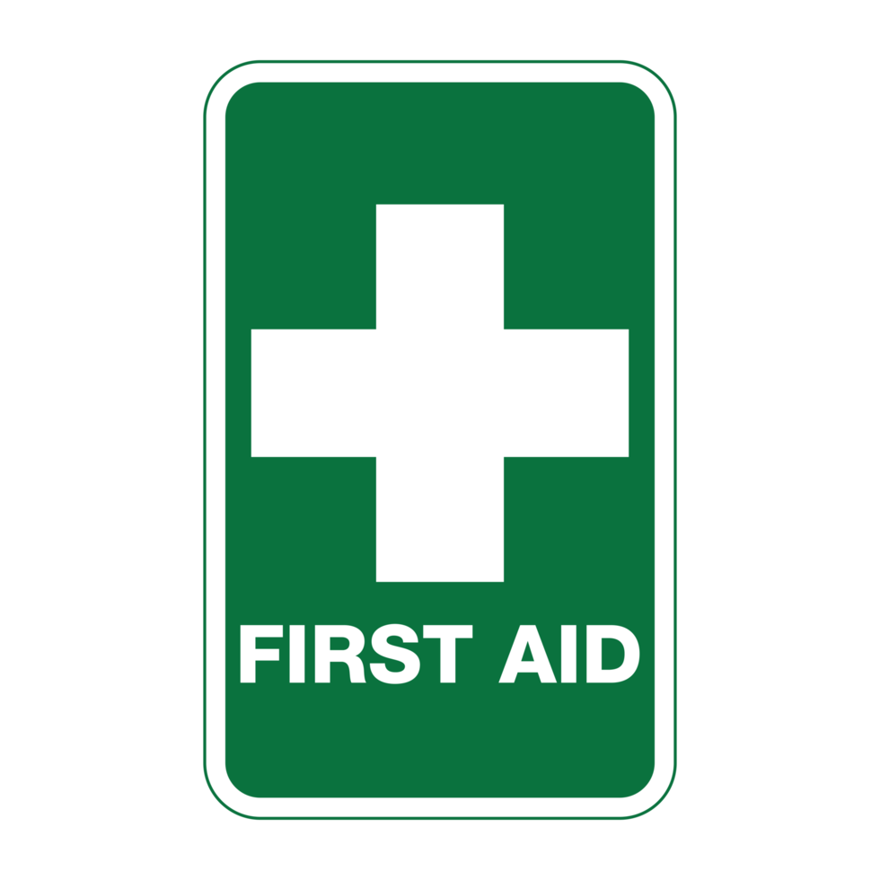 First Aid Sign on Transparent Background png