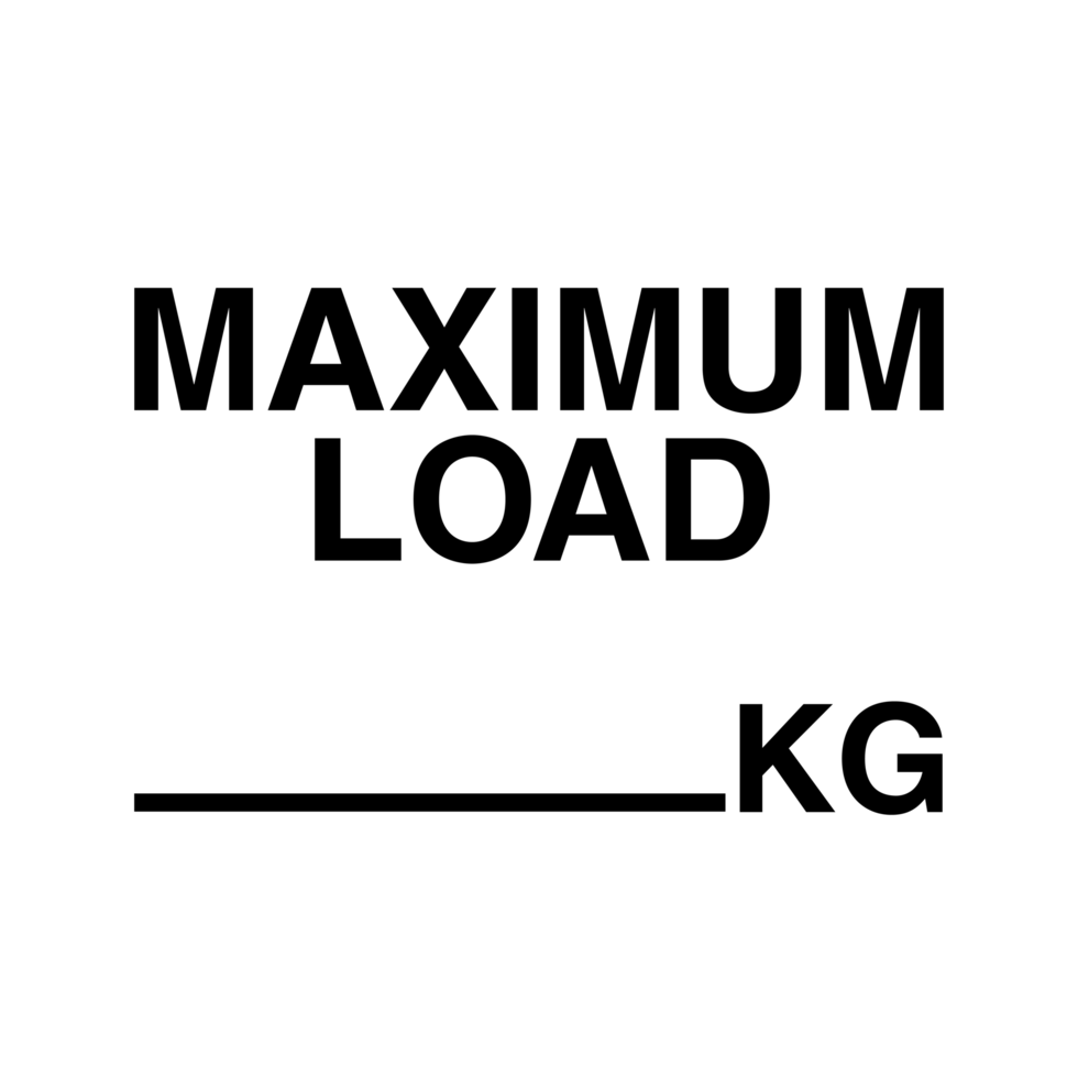 Maximum Loading warning Sign Label on Transparent Background png