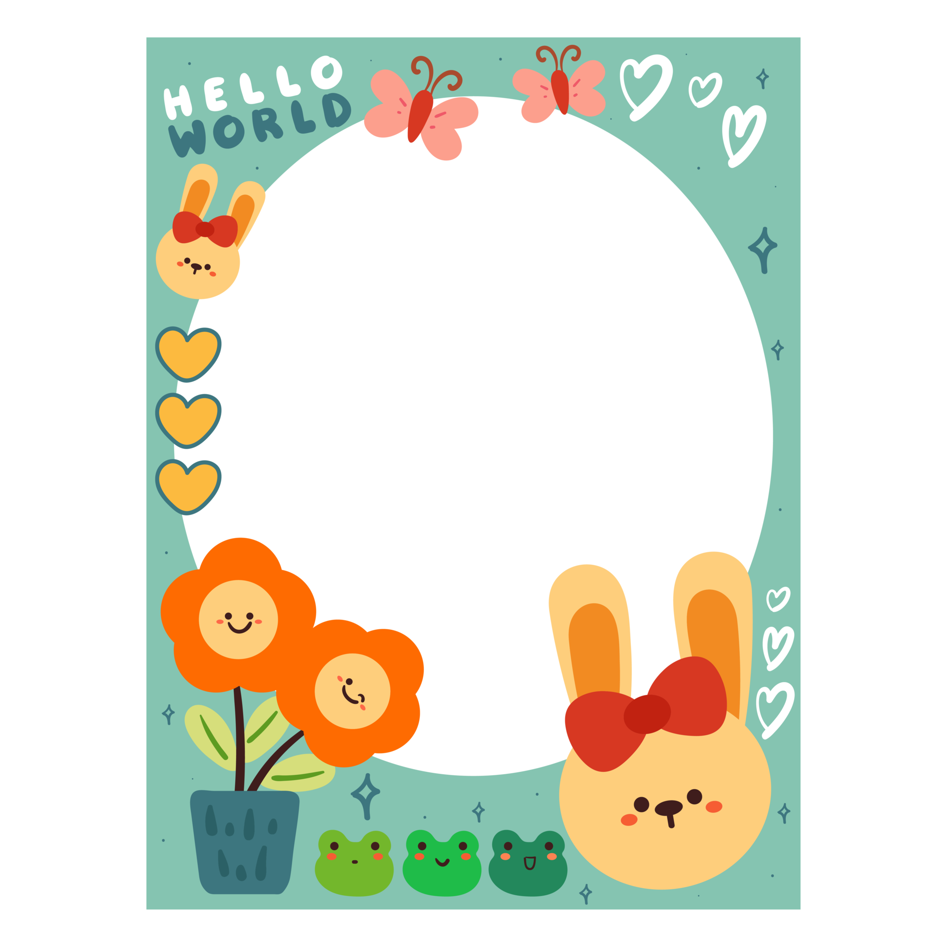 cartoon frame with cute drawing element 16771316 PNG