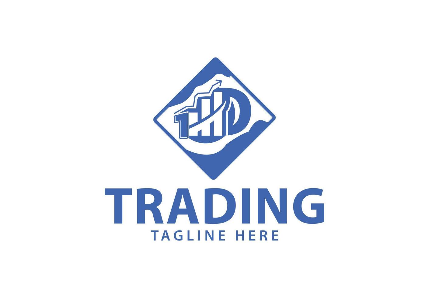 Trading logo and icon design template vector