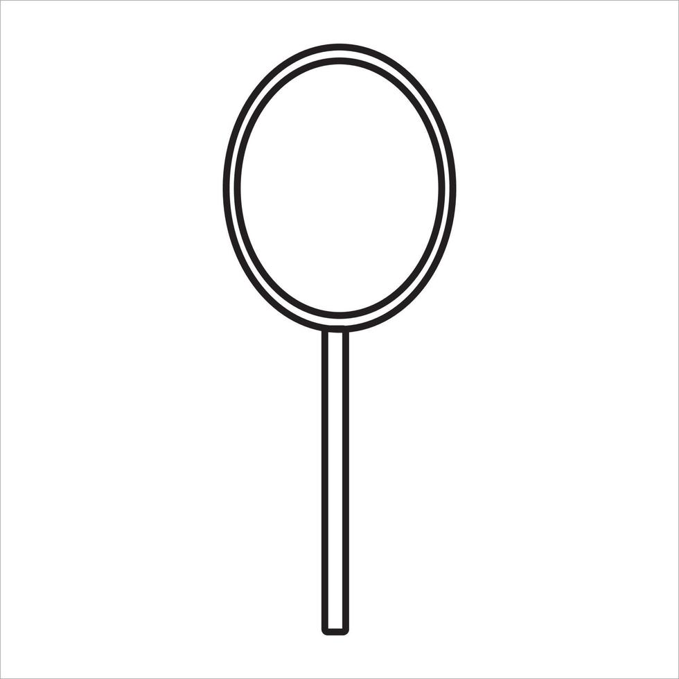 Vector, Image of magnifying glass, Black and white in color, on a transparent background vector